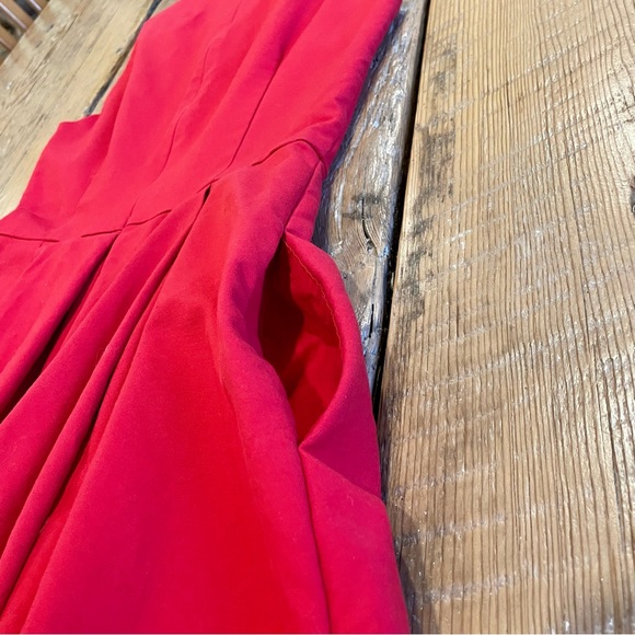 Classic Red Fit & Flare Sleeveless Dress - Picture 2 of 4